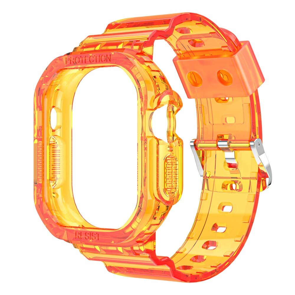Cinturino con cover Crystal Apple Watch Ultra 49 mm Arancia