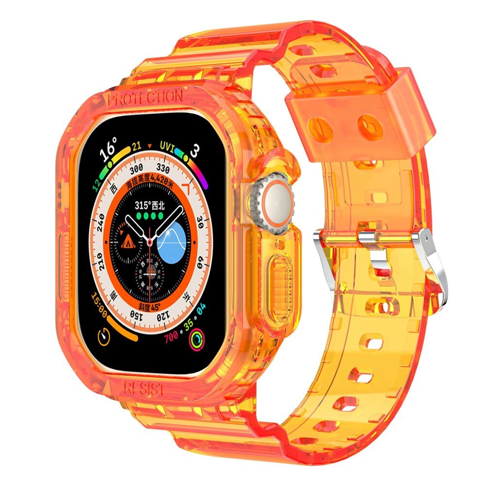 Cinturino con cover Crystal Apple Watch Ultra 49 mm Arancia