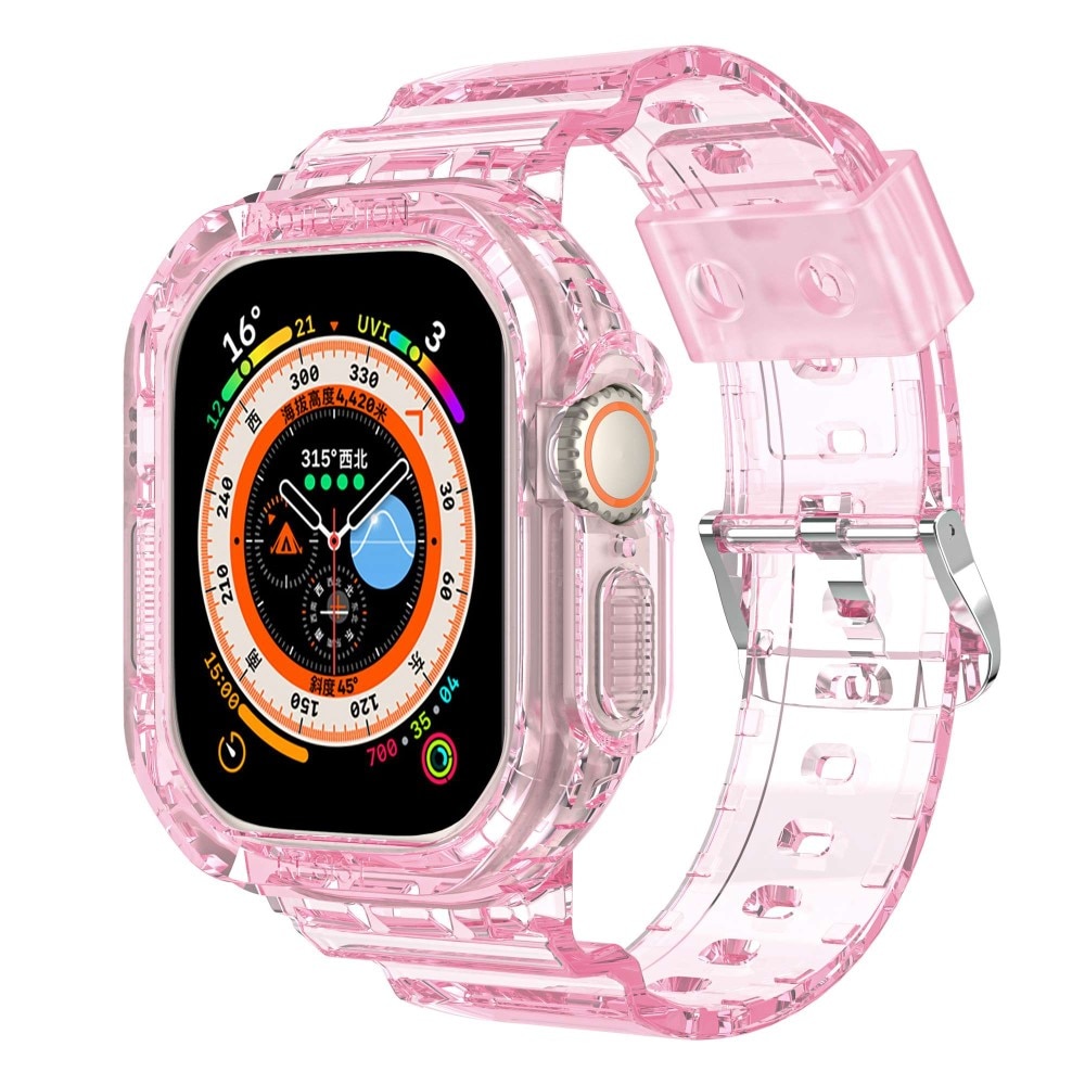 Cinturino con cover Crystal Apple Watch Ultra 49 mm Rosa