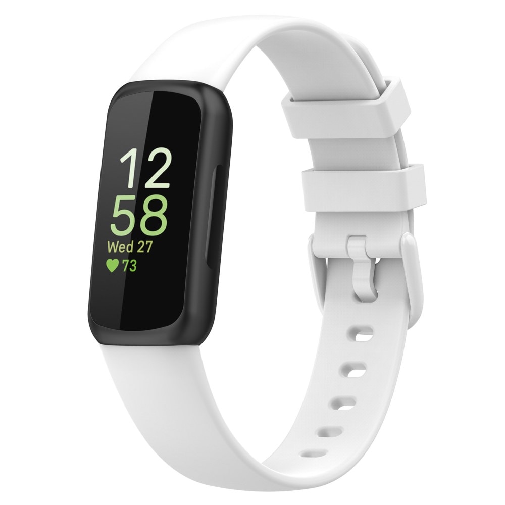 Cinturino in silicone per (Small) Fitbit Inspire 3, bianco