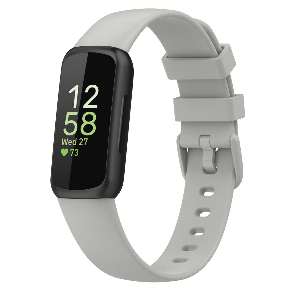 Cinturino in silicone per (Small) Fitbit Inspire 3, grigio