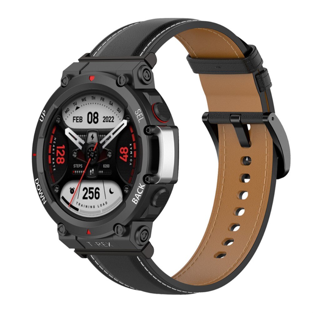 Cinturino in pelle Amazfit T-Rex 2 Nero