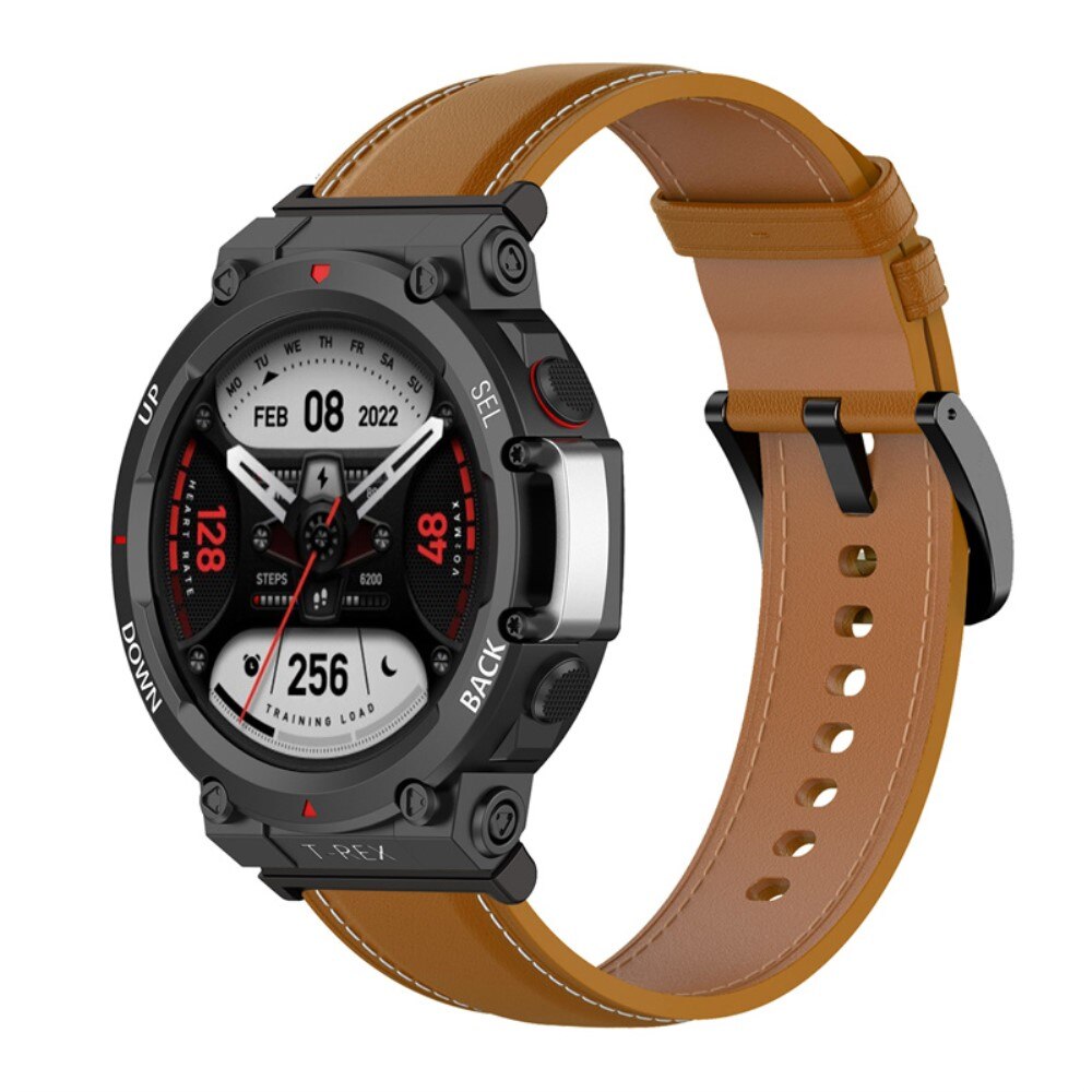 Cinturino in pelle Amazfit T-Rex 2 Marrone