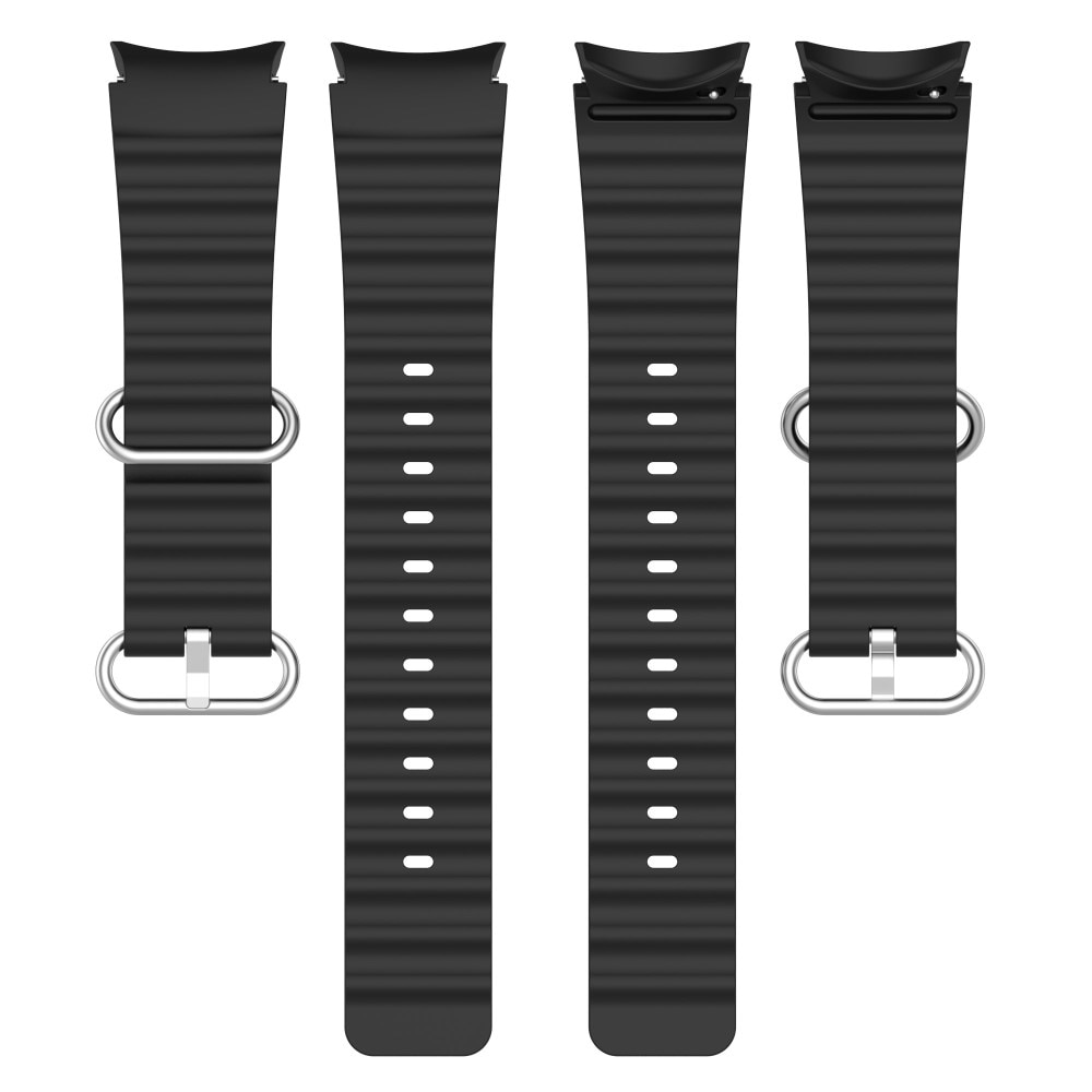 Full Fit Cinturino in silicone Resistente Samsung Galaxy Watch 4 Classic 42mm, nero