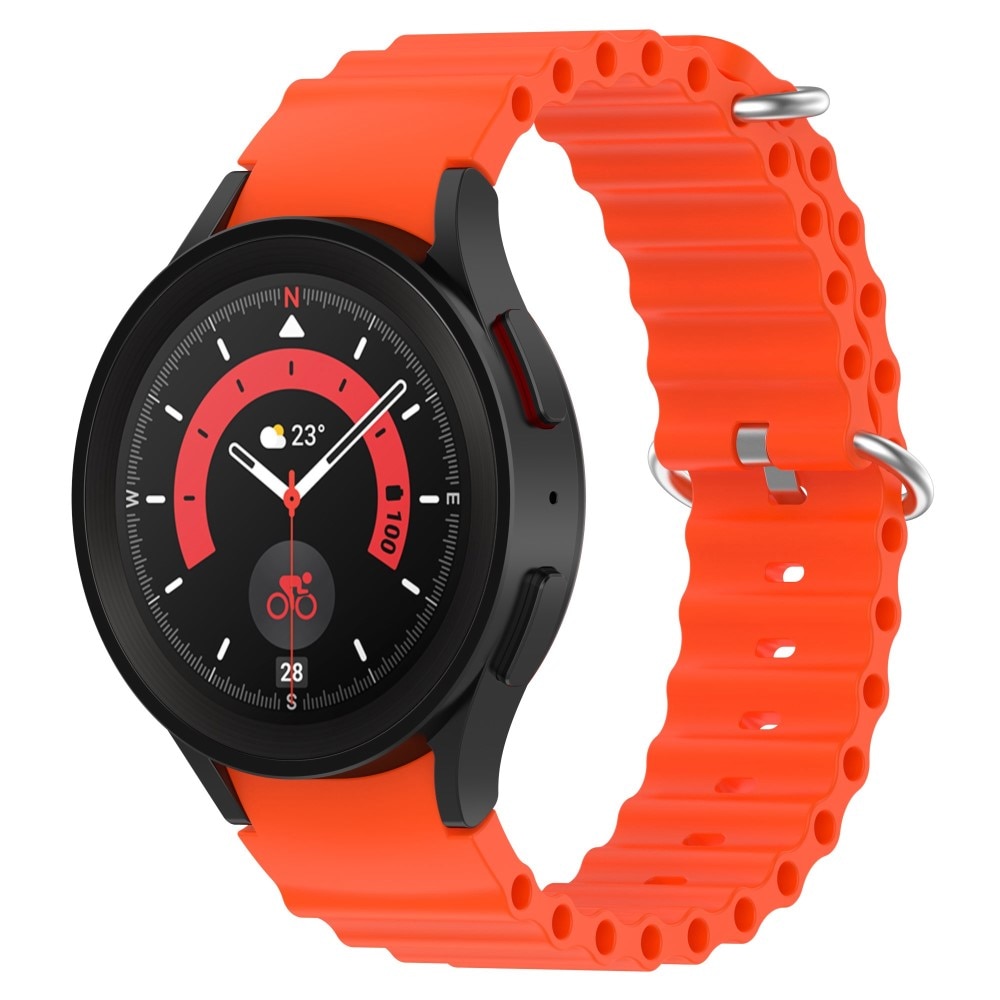 Full Fit Cinturino in silicone Resistente Samsung Galaxy Watch 5 Pro arancia