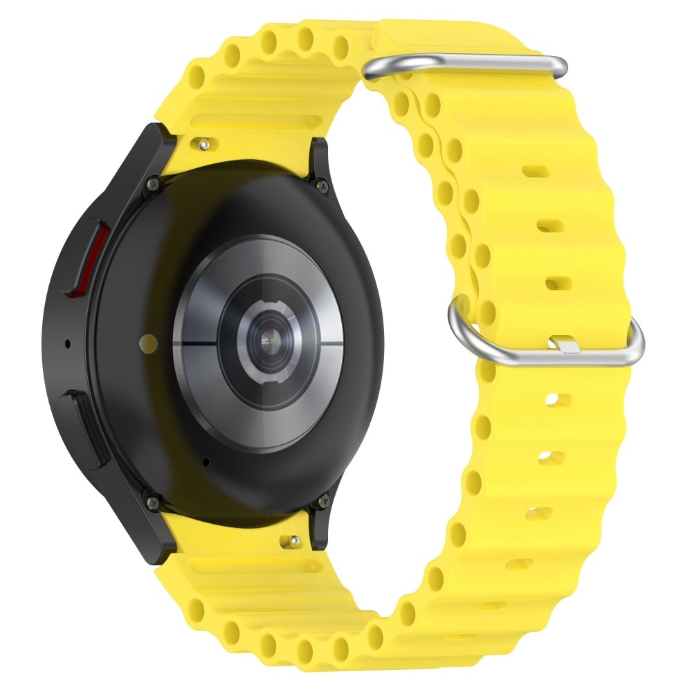 Full Fit Cinturino in silicone Resistente Samsung Galaxy Watch 4 40/42/44/46mm, giallo