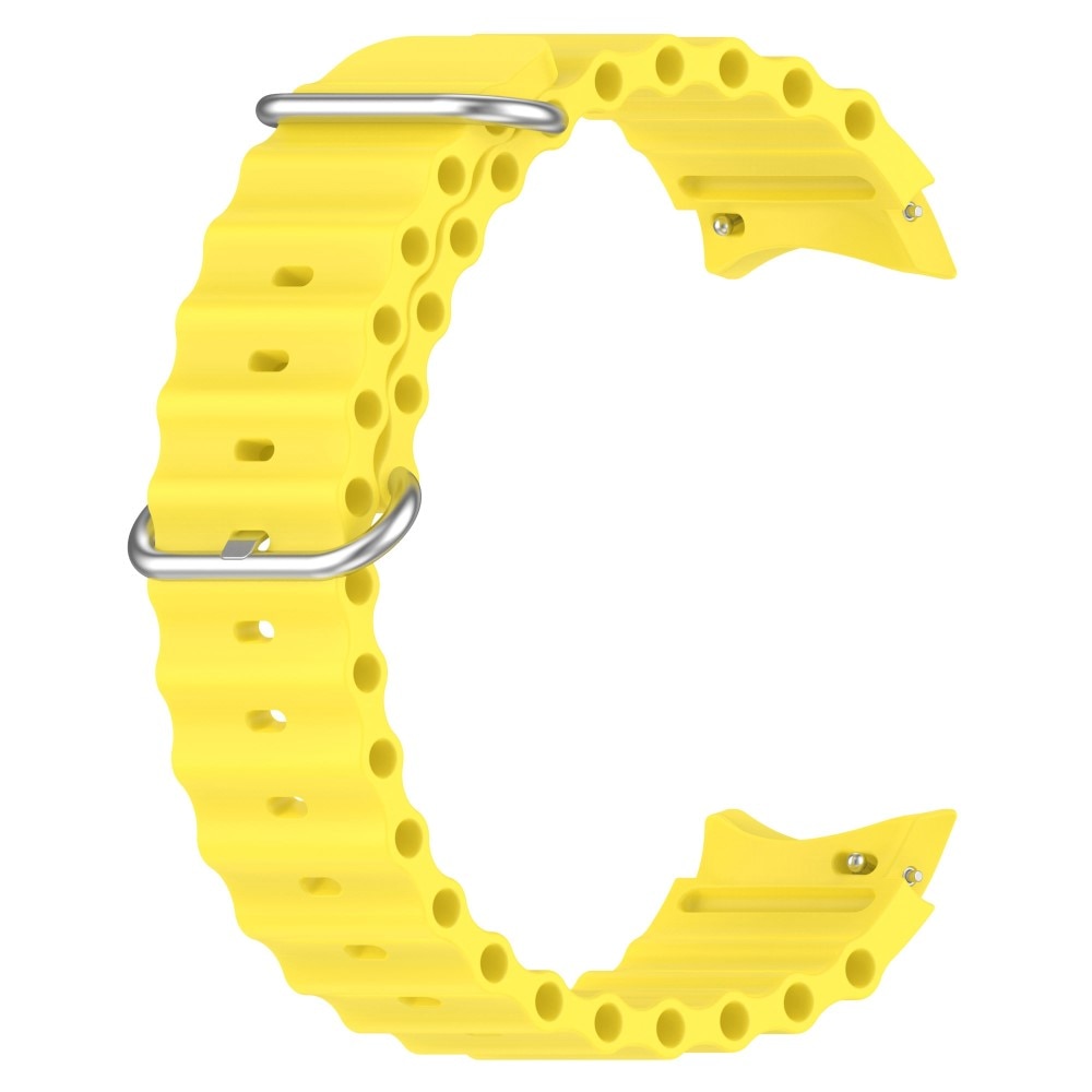 Full Fit Cinturino in silicone Resistente Samsung Galaxy Watch 4 Classic 42mm, giallo