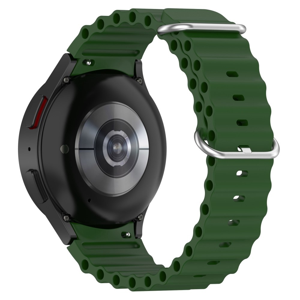 Full Fit Cinturino in silicone Resistente Samsung Galaxy Watch 6 44mm, verde scuro