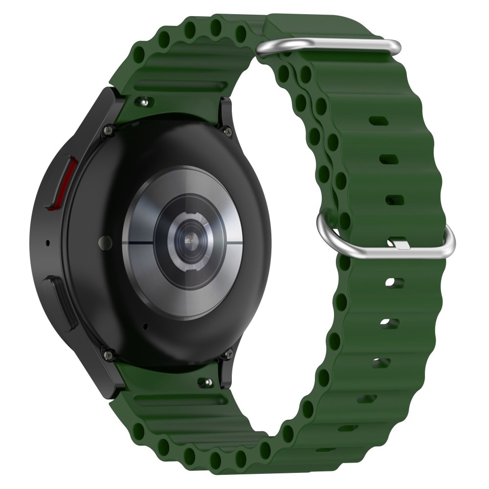 Full Fit Cinturino in silicone Resistente Samsung Galaxy Watch 4 Classic 42mm, verde scuro