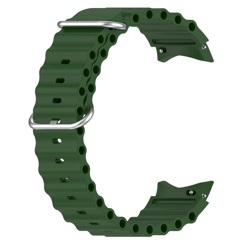 Full Fit Cinturino in silicone Resistente Samsung Galaxy Watch 4 40mm, verde scuro