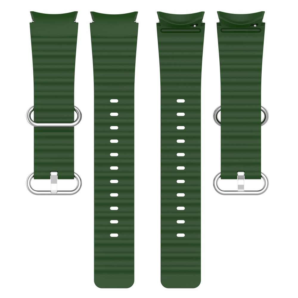 Full Fit Cinturino in silicone Resistente Samsung Galaxy Watch 4 40mm, verde scuro