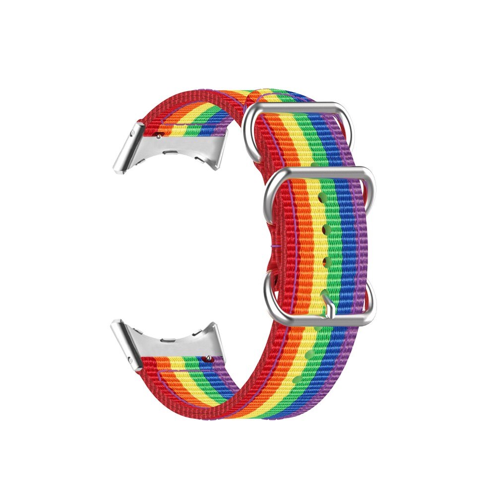 Cinturino in tessuto militare Google Pixel Watch arcobaleno