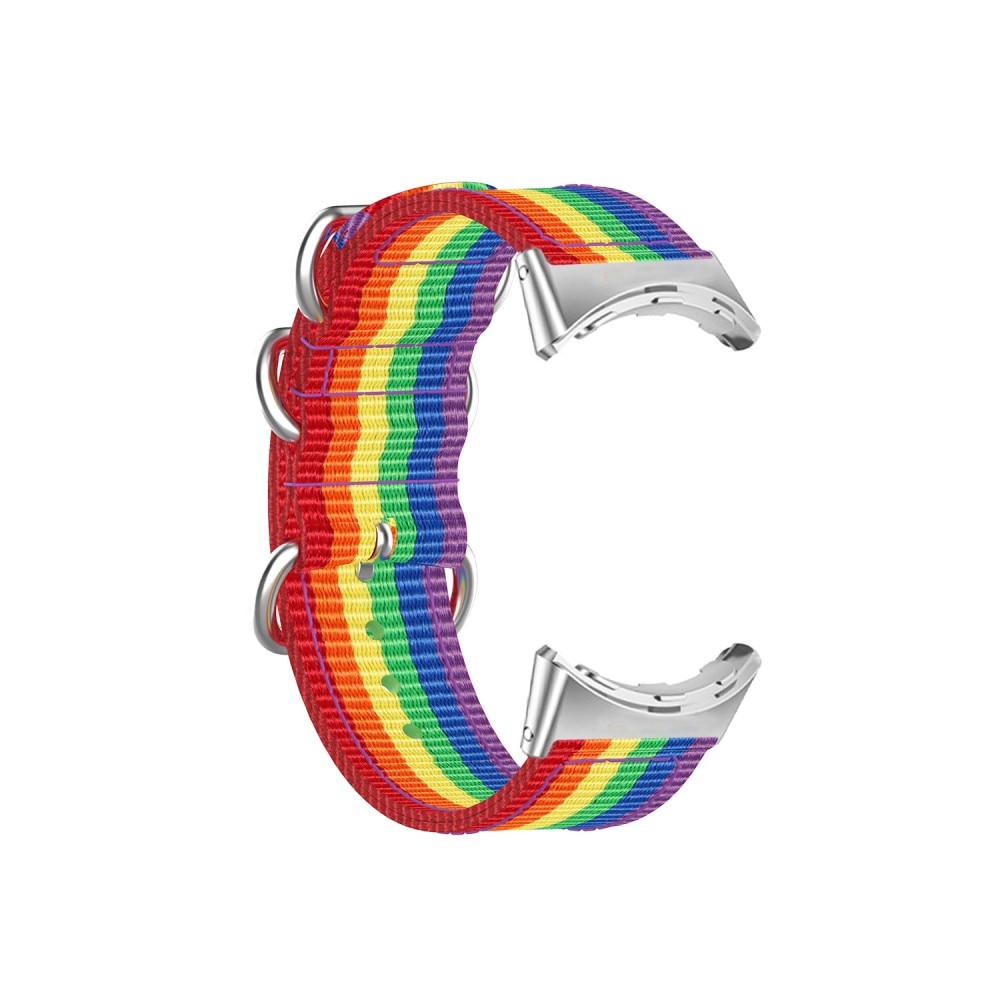 Cinturino in tessuto militare Google Pixel Watch 2 arcobaleno