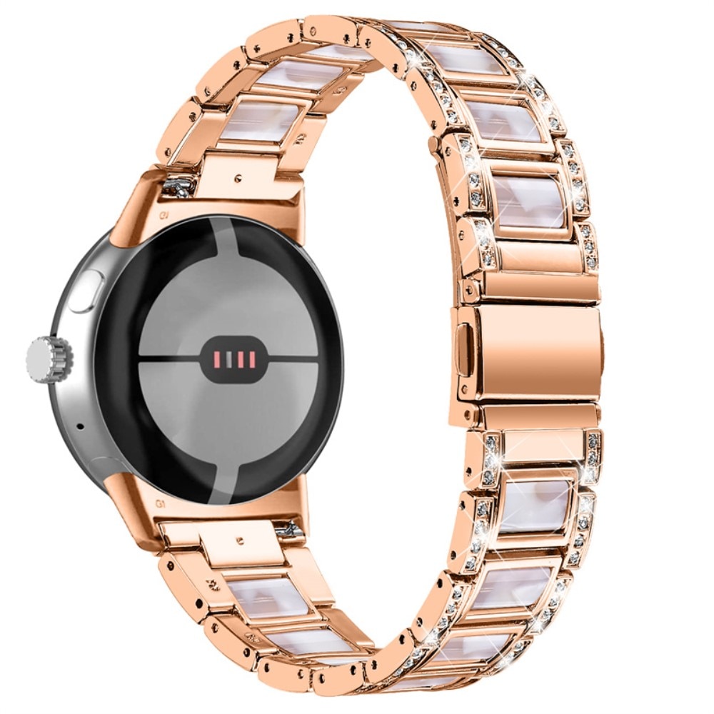 Cinturino di diamanti Google Pixel Watch Rosegold Pearl