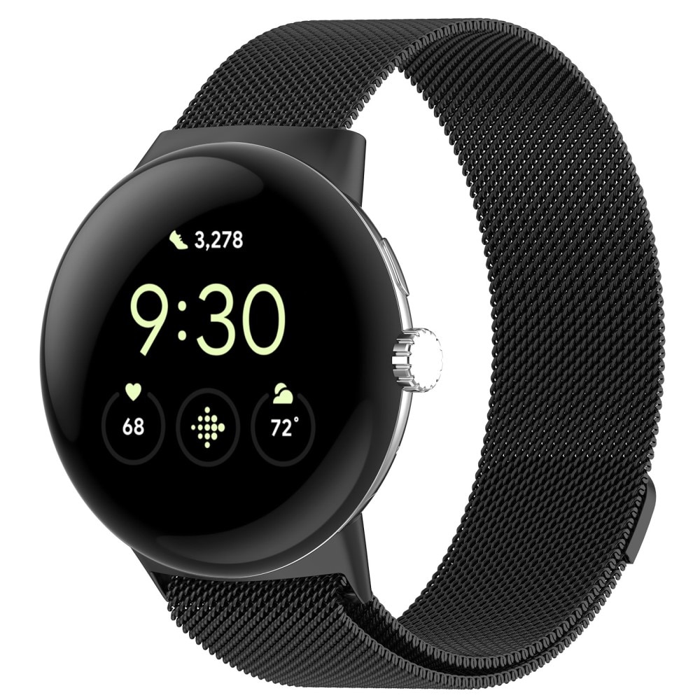 Cinturino in maglia milanese per Google Pixel Watch 2, nero