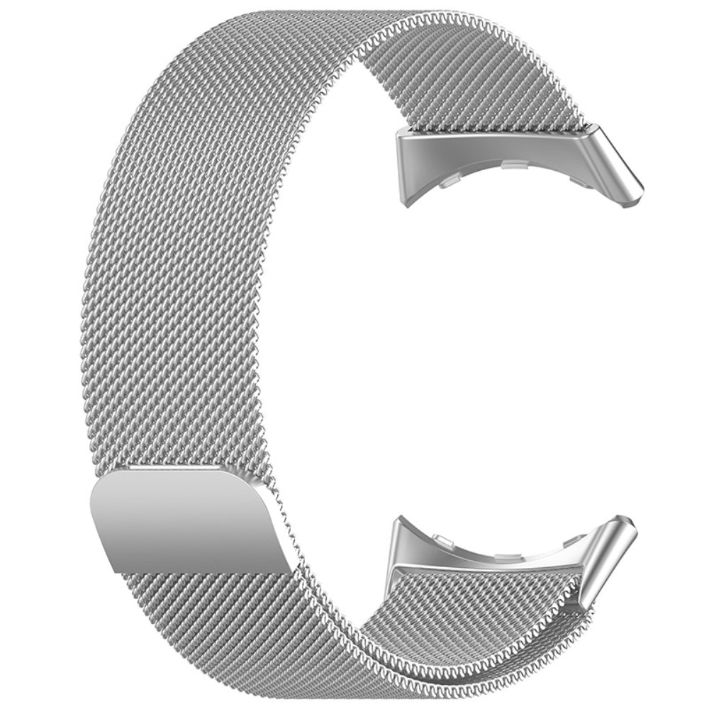 Cinturino in maglia milanese per Google Pixel Watch, d'argento