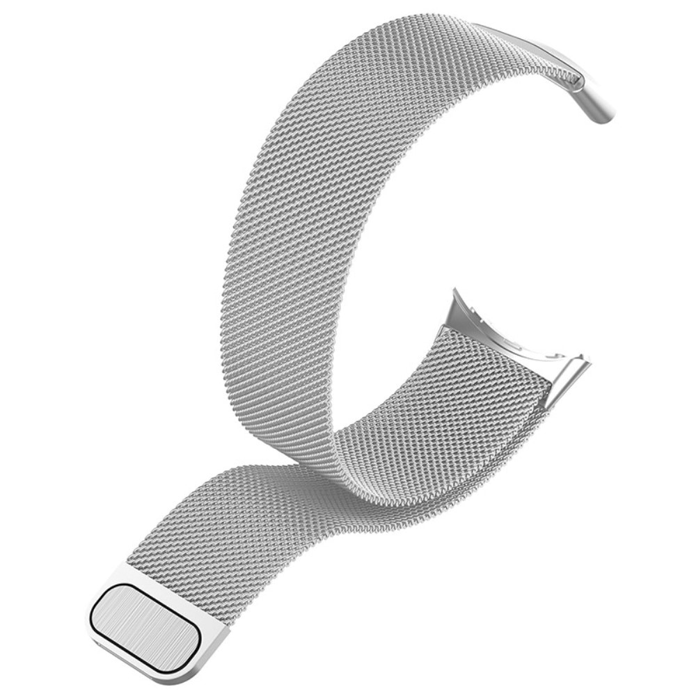 Cinturino in maglia milanese per Google Pixel Watch 2, d'argento