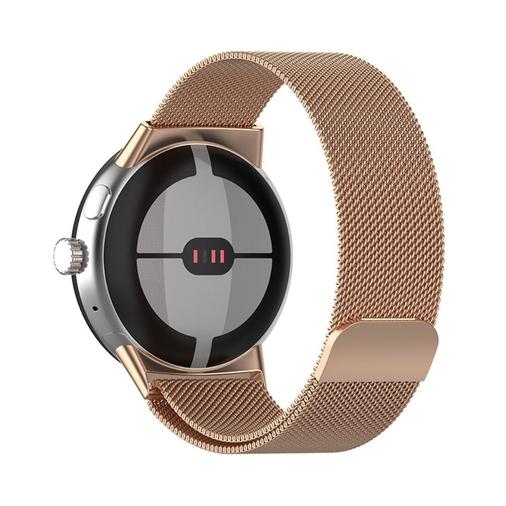 Cinturino in maglia milanese per Google Pixel Watch, oro rosa