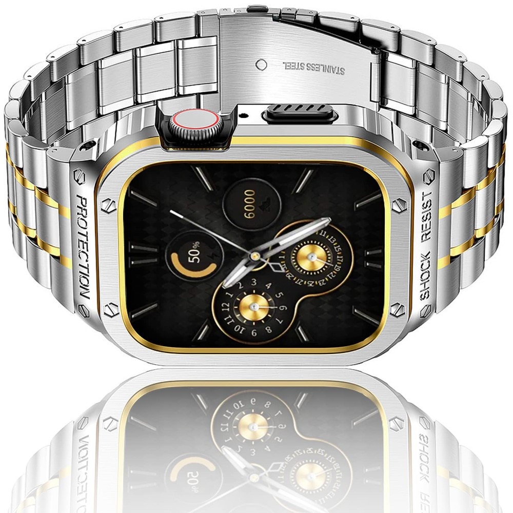 Cinturino Full Metal Apple Watch 44mm d'argento/oro