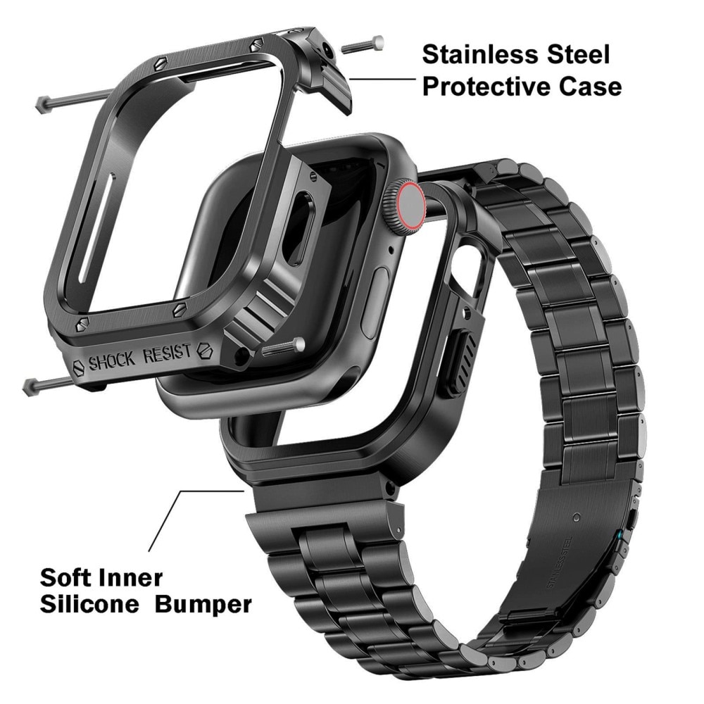 Cinturino Full Metal Apple Watch 41mm Series 9 nero