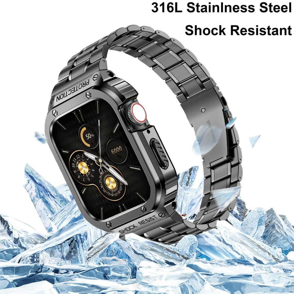Cinturino Full Metal Apple Watch 41mm Series 9 grigio scuro