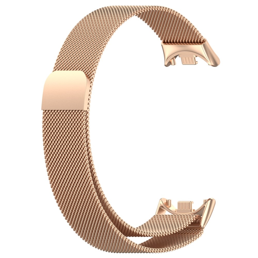 Cinturino in maglia milanese per Xiaomi Smart Band 8, oro rosa