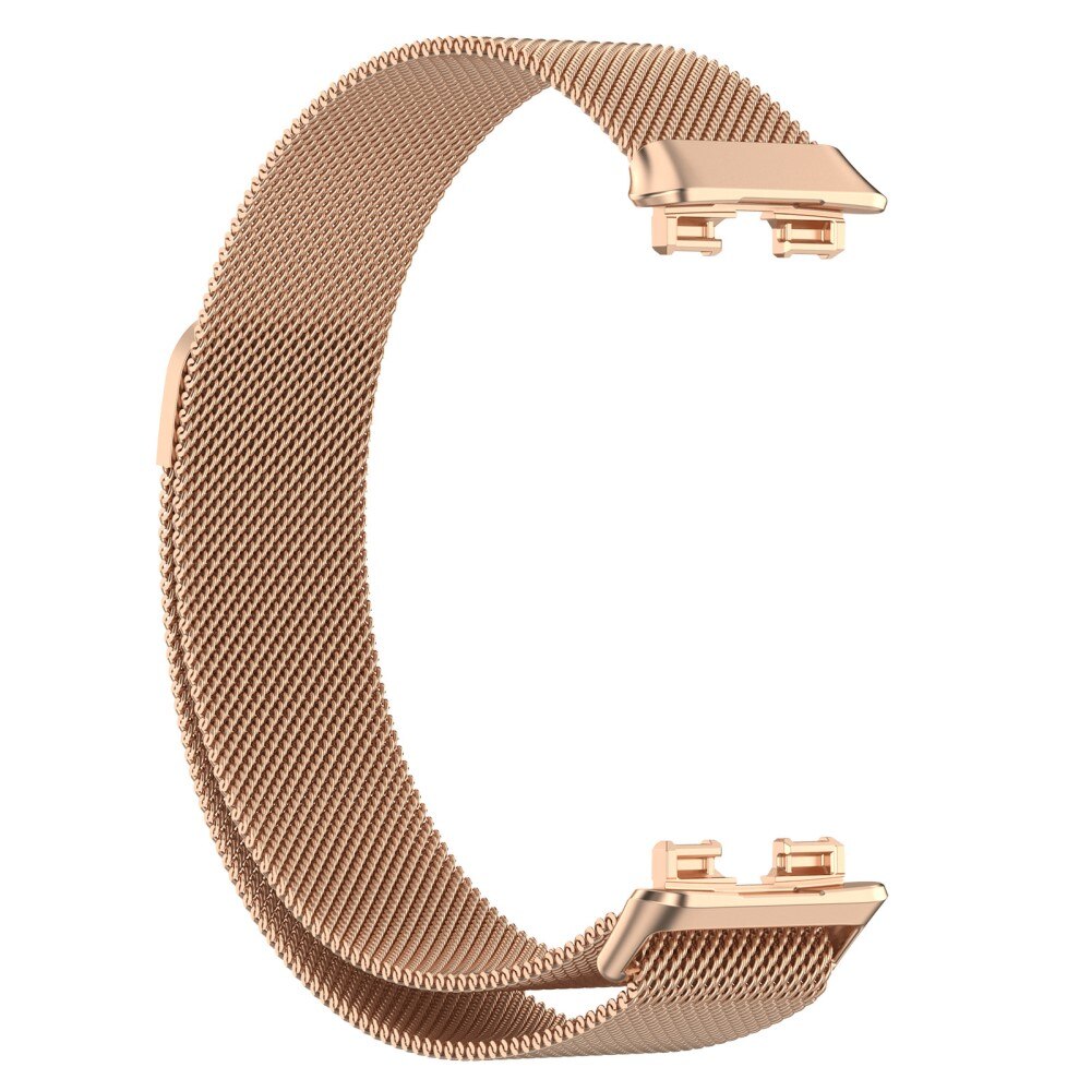 Cinturino in maglia milanese per Huawei Band 8, oro rosa