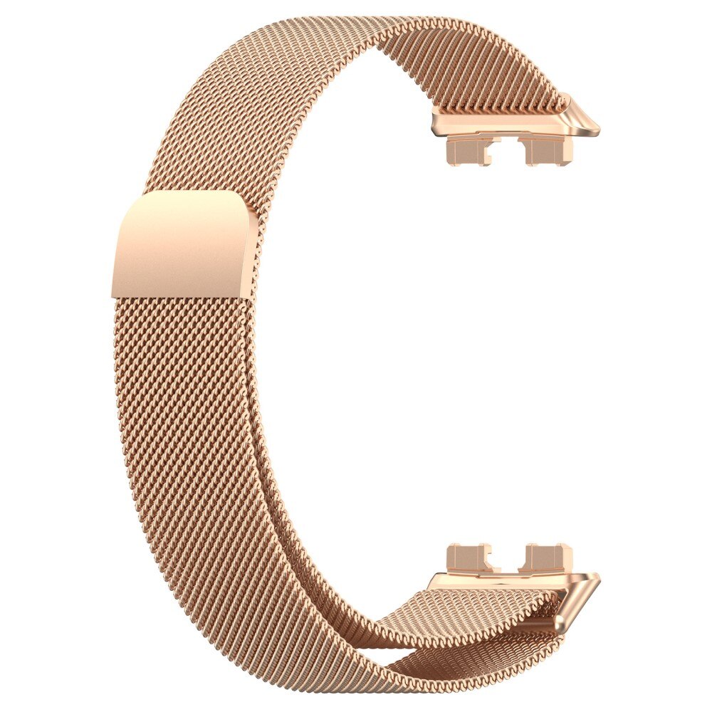 Cinturino in maglia milanese per Huawei Band 8, oro rosa