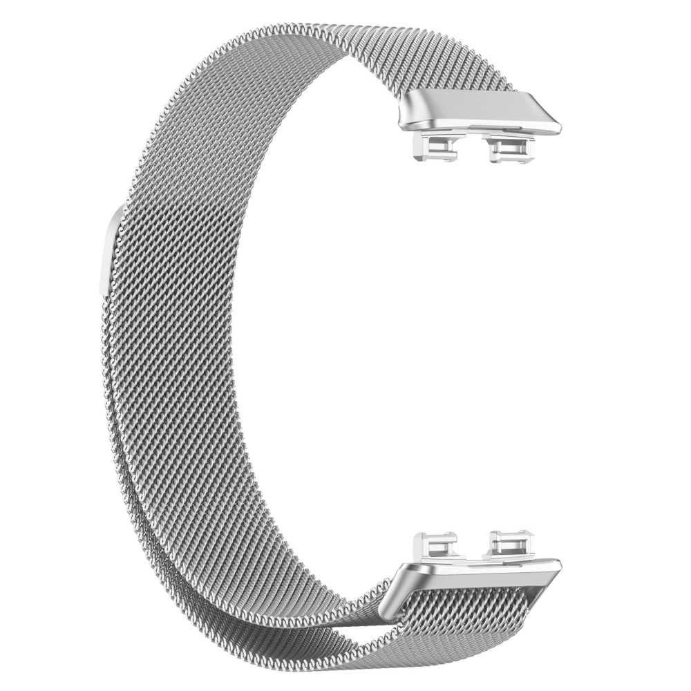 Cinturino in maglia milanese per Huawei Band 8, d'argento