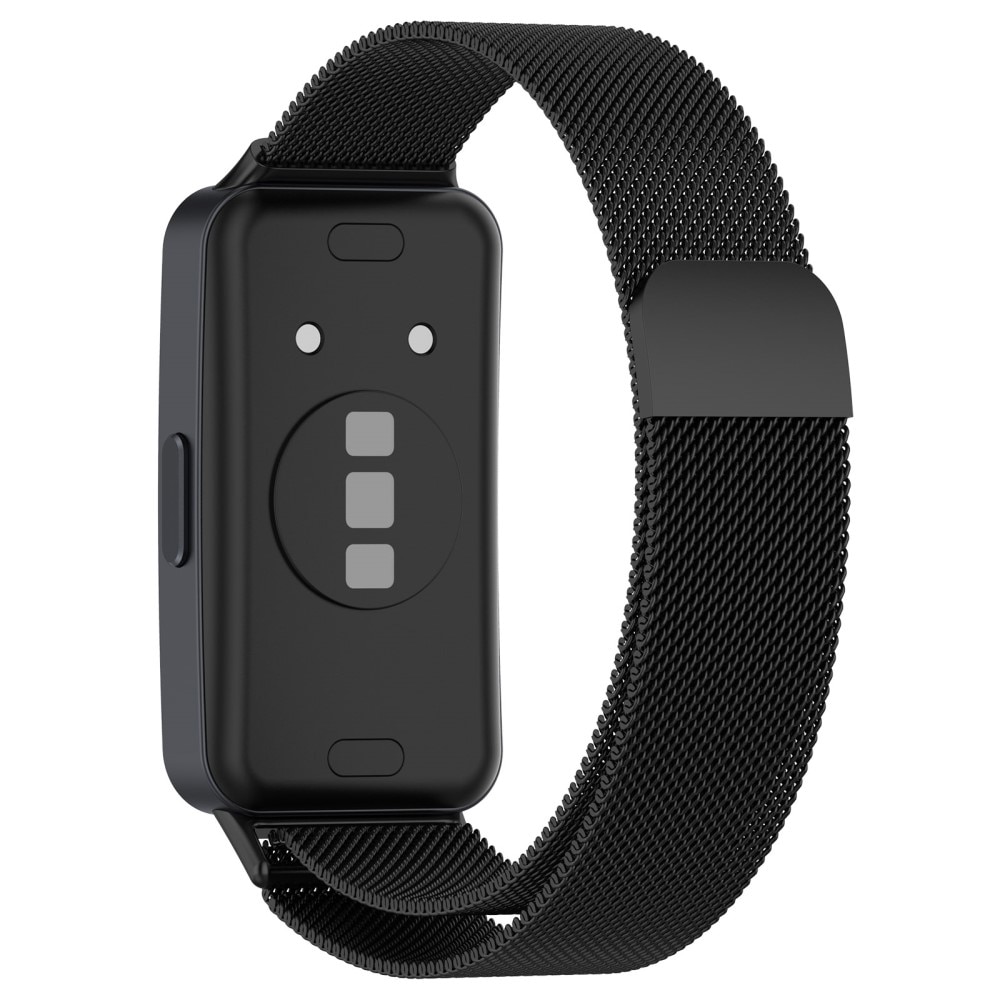 Cinturino in maglia milanese per Huawei Band 8, nero