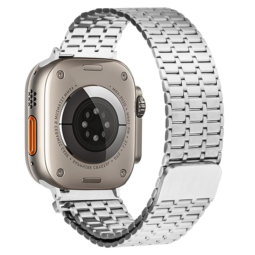 Cinturino Magnetic Business Apple Watch 45mm Series 9 d'argento