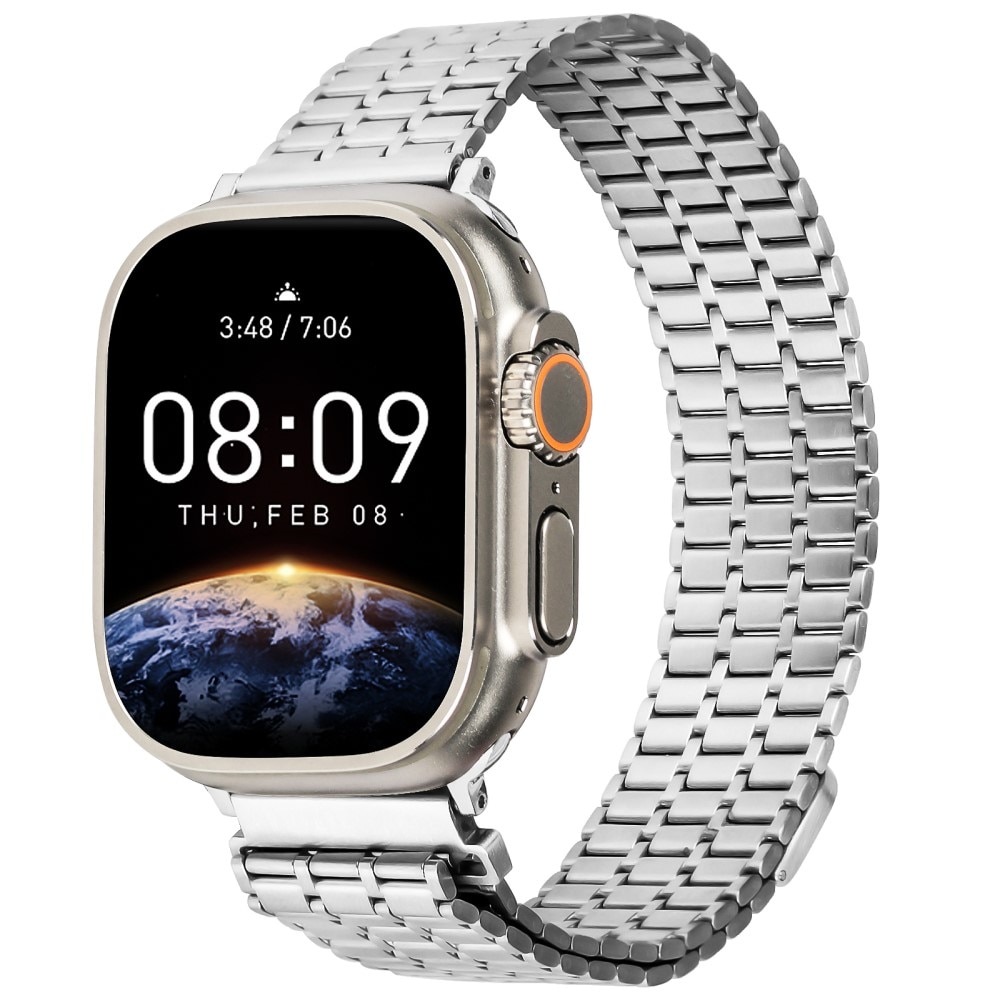 Cinturino Magnetic Business Apple Watch Ultra 2 49mm d'argento