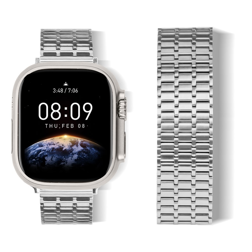 Cinturino Magnetic Business Apple Watch 45mm Series 8 d'argento