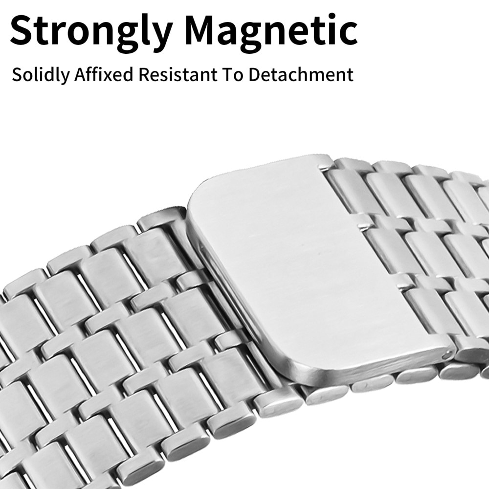 Cinturino Magnetic Business Apple Watch SE 44mm d'argento