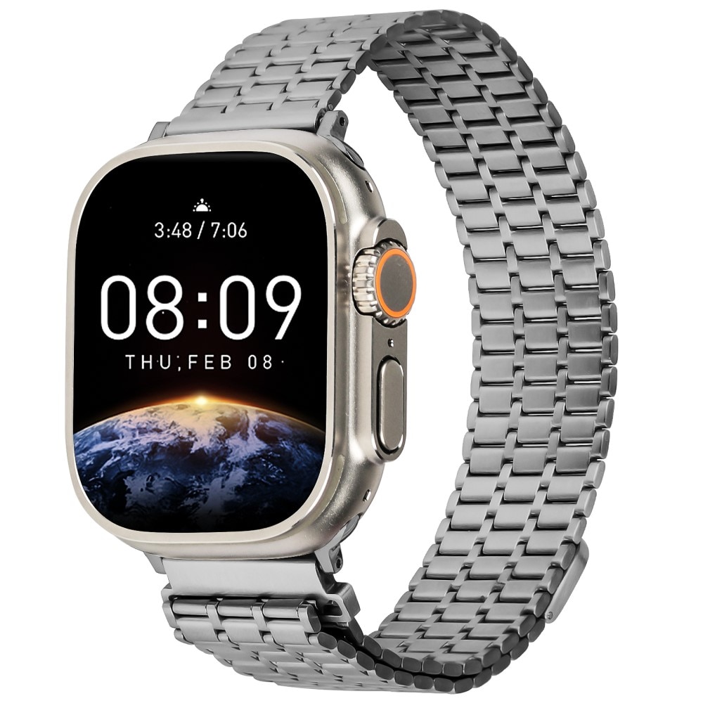 Cinturino Magnetic Business Apple Watch 45mm Series 8 grigio