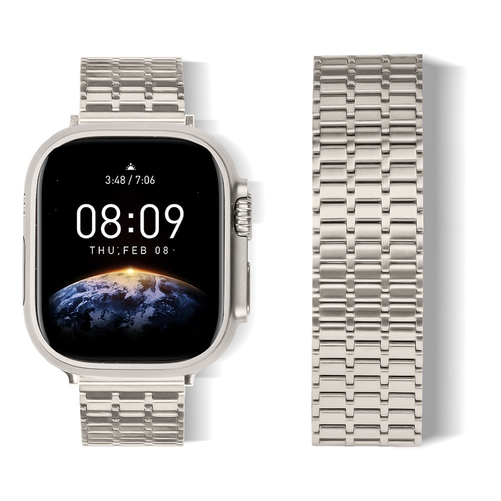 Cinturino Magnetic Business Apple Watch 45mm Series 8 titanio
