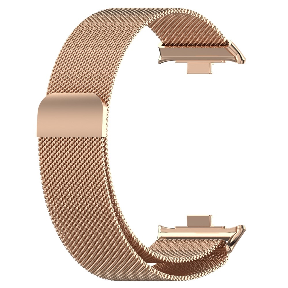 Cinturino in maglia milanese per Xiaomi Smart Band 8 Pro oro rosa