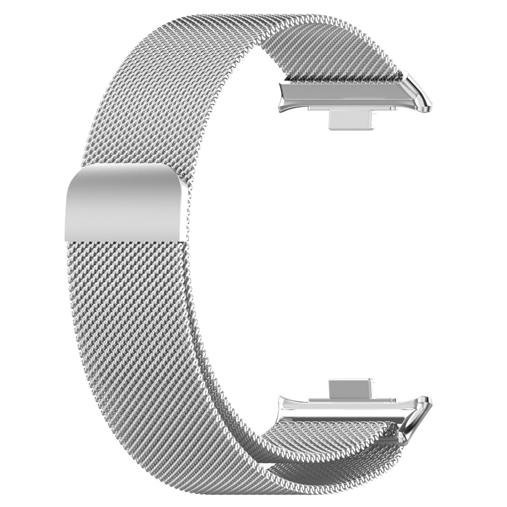 Cinturino in maglia milanese per Xiaomi Smart Band 8 Pro d'argento
