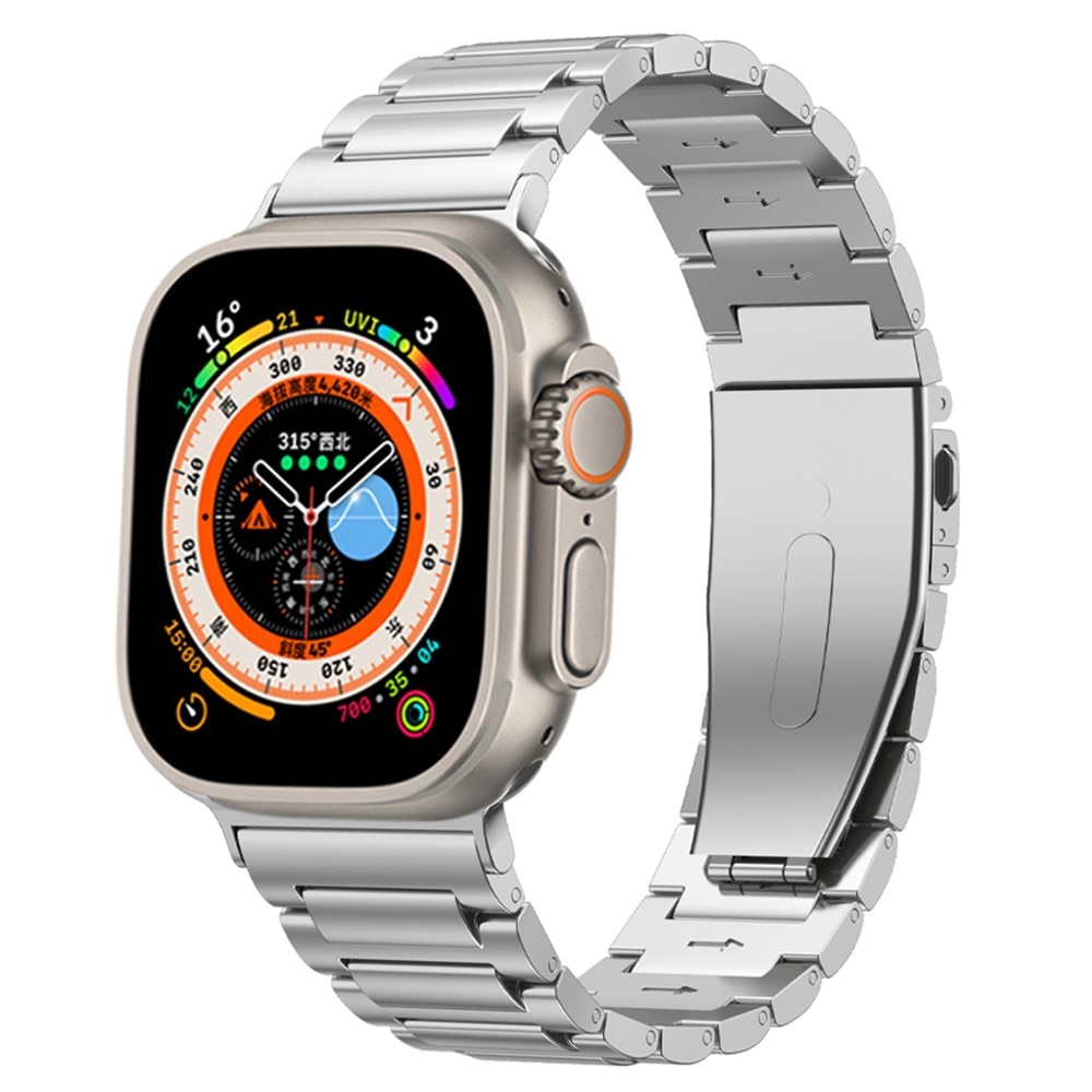 Cinturino in titanio Apple Watch 45mm Series 7 d'argento