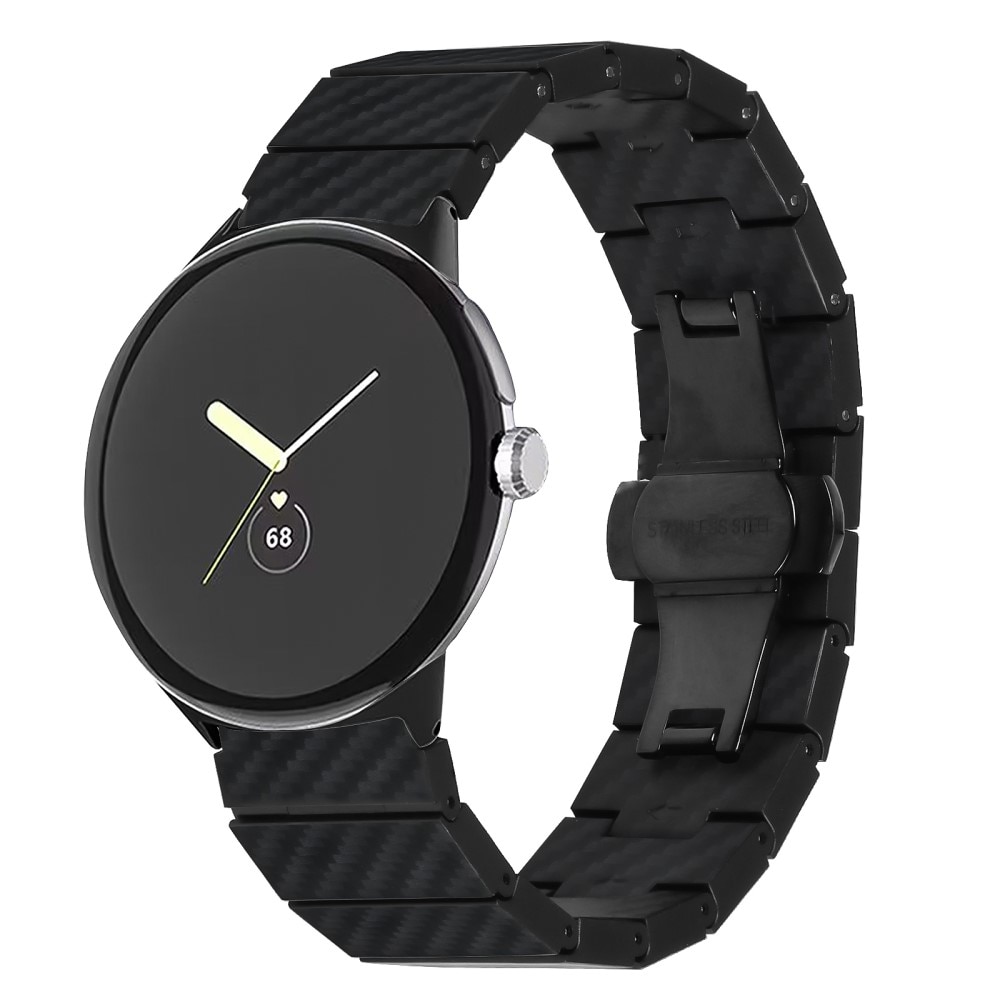 Bracciale a maglie Fibra di carbonio Google Pixel Watch 2 nero