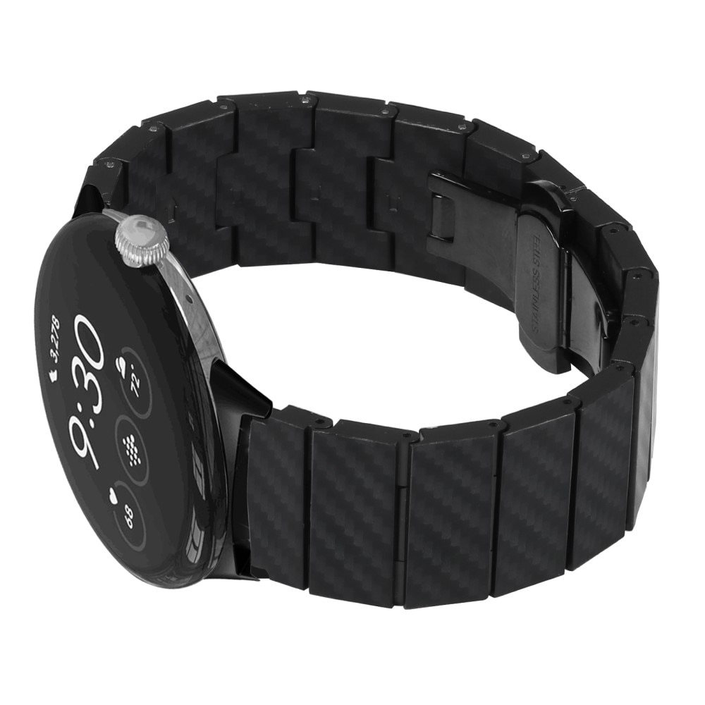 Bracciale a maglie Fibra di carbonio Google Pixel Watch nero