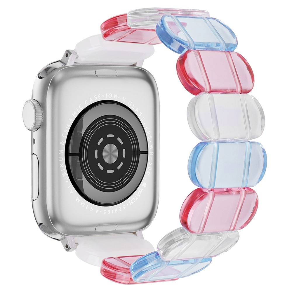 Cinturino in resina elastica Apple Watch 44mm, blu/rosa