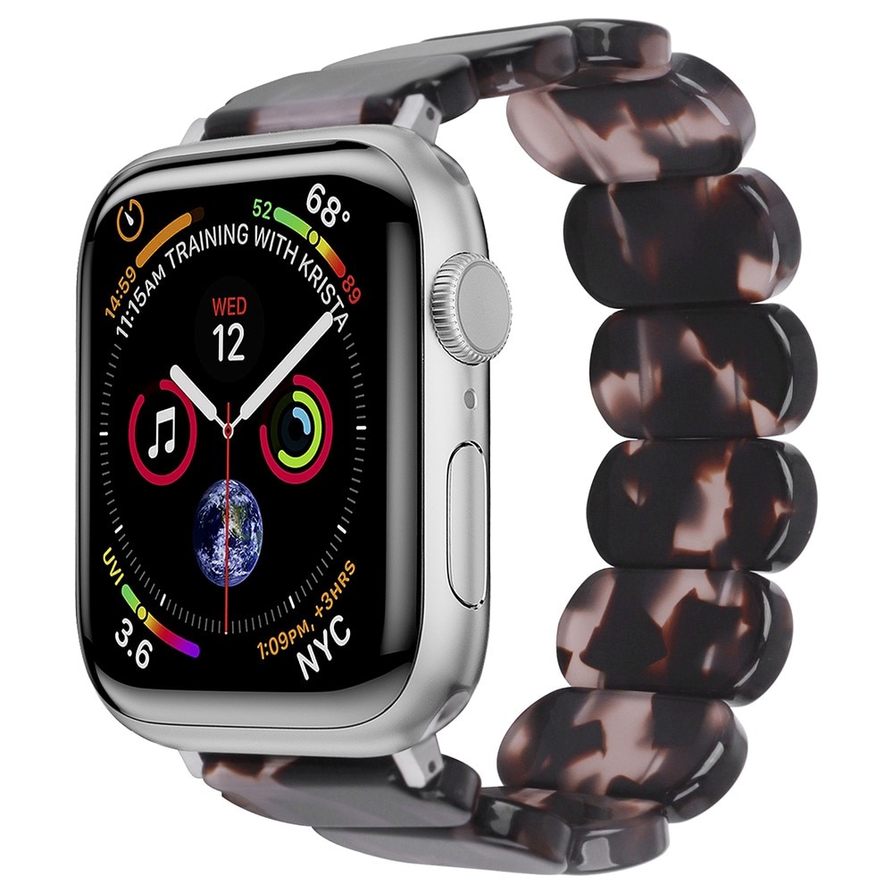 Cinturino in resina elastica Apple Watch 38mm, nero/grigio