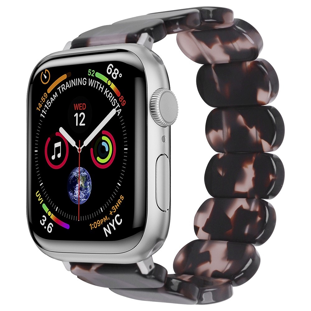 Cinturino in resina elastica Apple Watch 44mm, nero/grigio