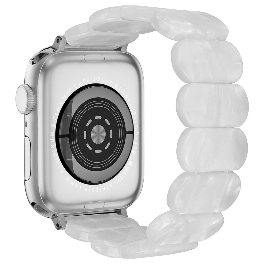 Cinturino in resina elastica Apple Watch 44mm, bianco perla