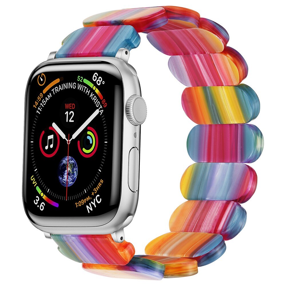 Cinturino in resina elastica Apple Watch 45mm Series 7, Arcobaleno