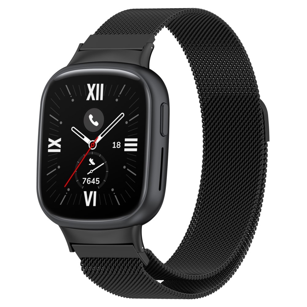 Cinturino in maglia milanese per Honor Watch 4, nero