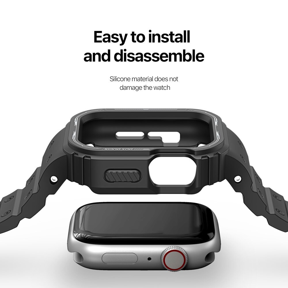 OA Series Cinturino in silicone con cover Apple Watch 41mm Series 7 nero