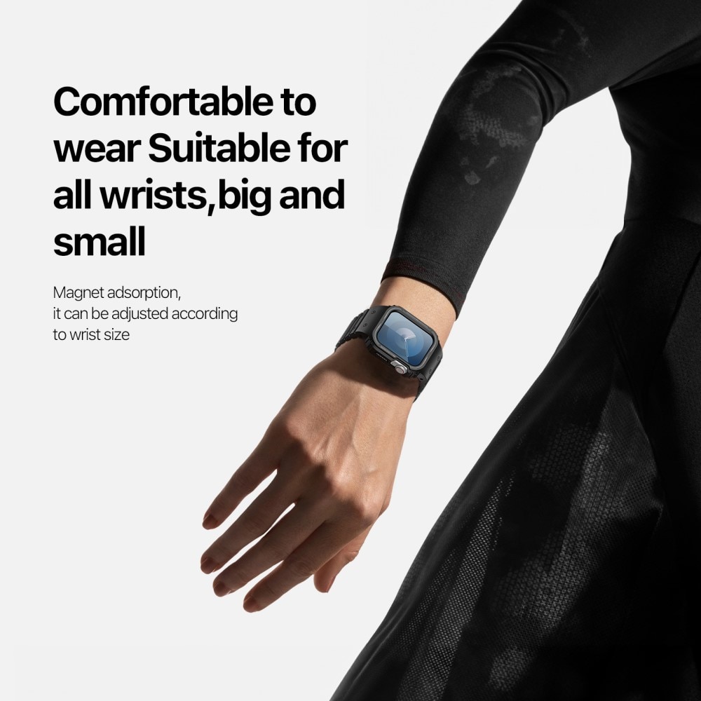 OA Series Cinturino in silicone con cover Apple Watch 45mm Series 8 nero