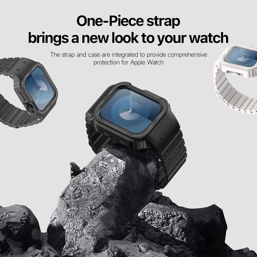 OA Series Cinturino in silicone con cover Apple Watch 44mm nero